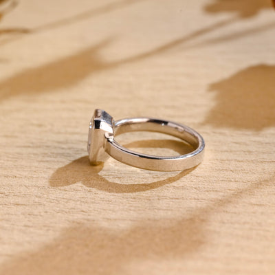 1.0CT Radiant Cut Bezel Setting Solitaire Moissanite Engagement Ring