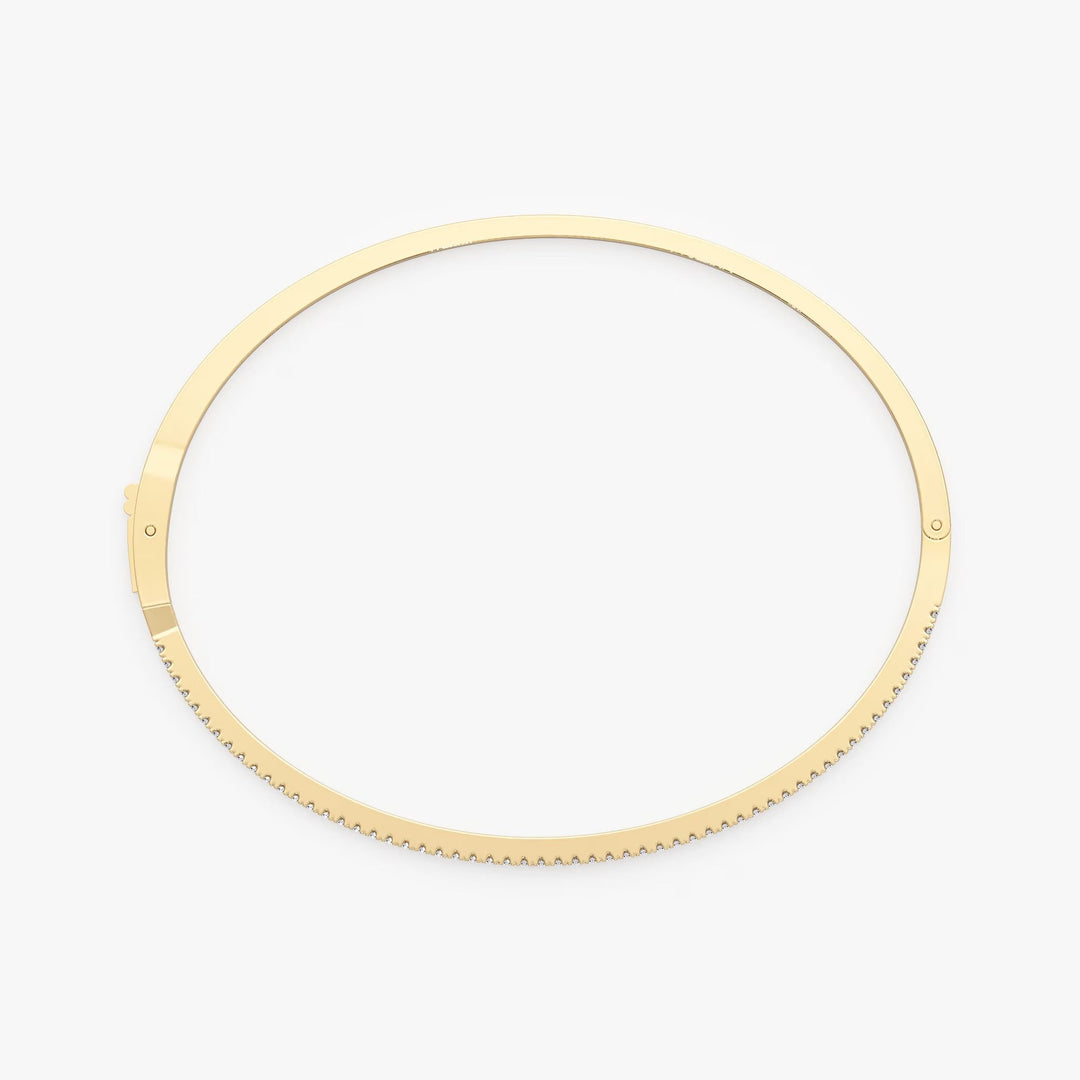 Round Cut Diamond Bracelet Bangle for Birthday Gift