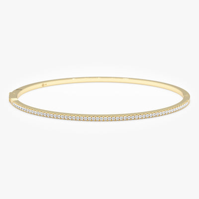 Round Cut Diamond Bracelet Bangle for Birthday Gift