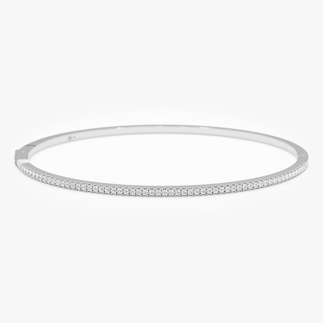 Round Cut Diamond Bracelet Bangle for Birthday Gift