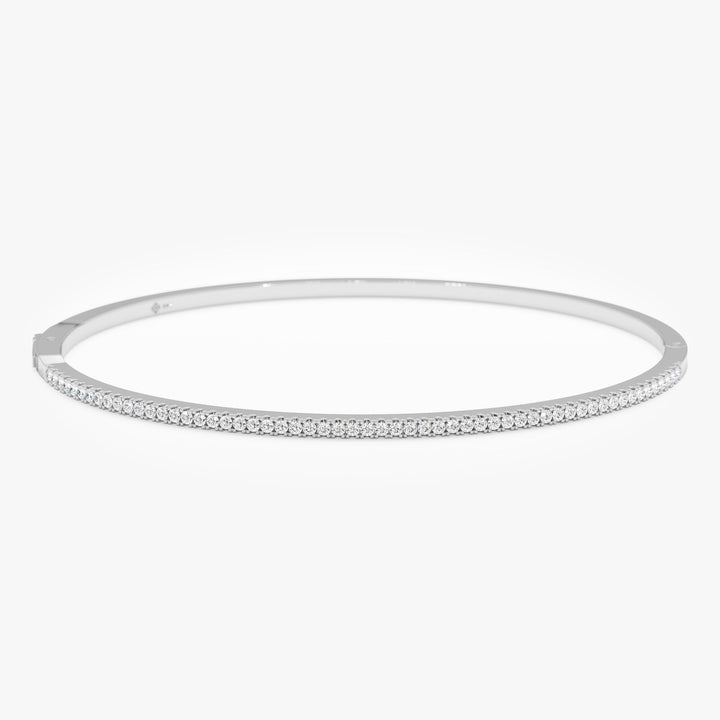 Round Cut Diamond Bracelet Bangle for Birthday Gift