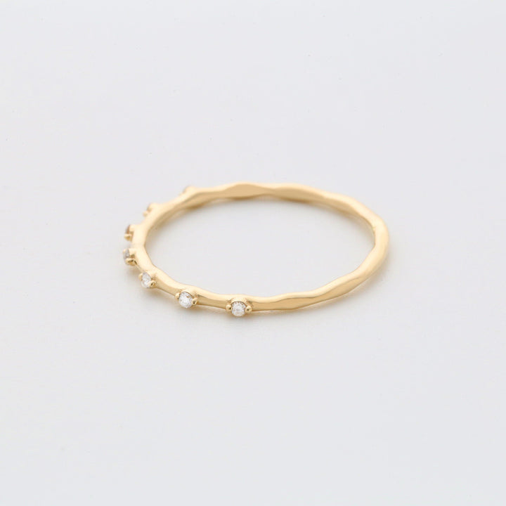 Round Cut Diamond Petite Pave Wedding Band for Women