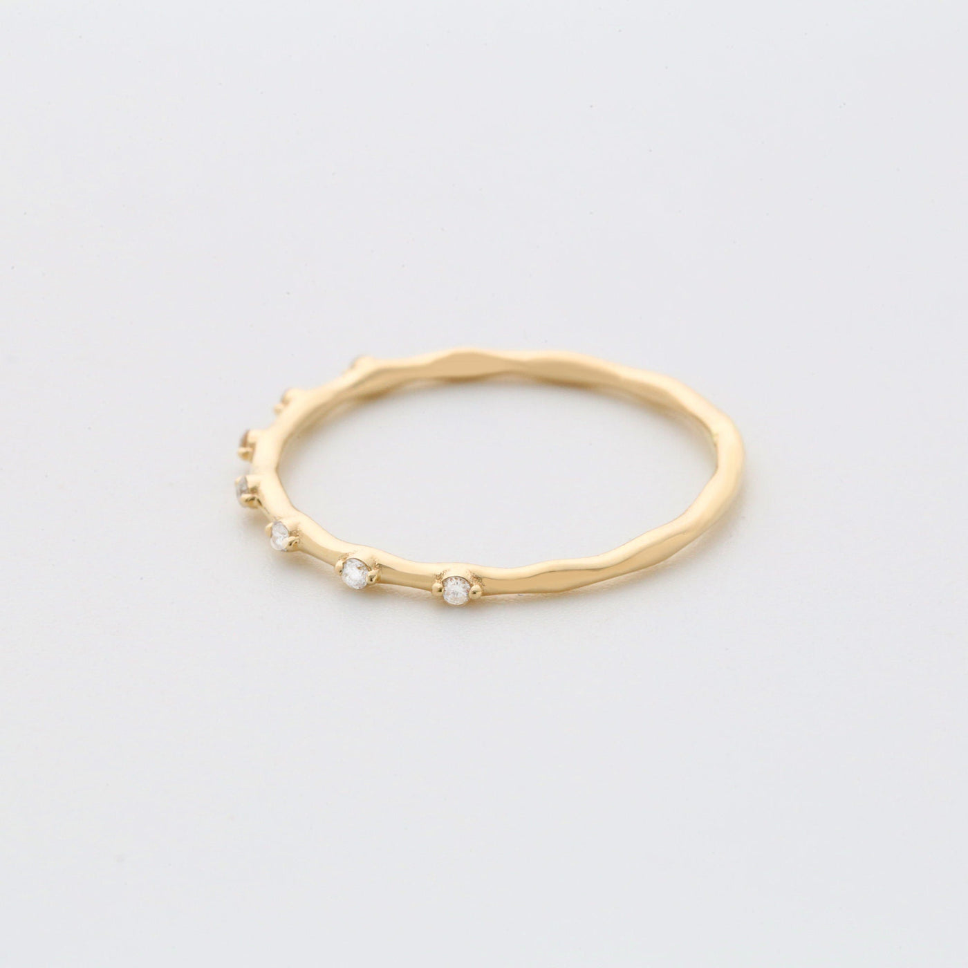 Round Cut Diamond Petite Pave Wedding Band for Women