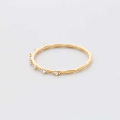 Round Cut Diamond Petite Pave Wedding Band for Women