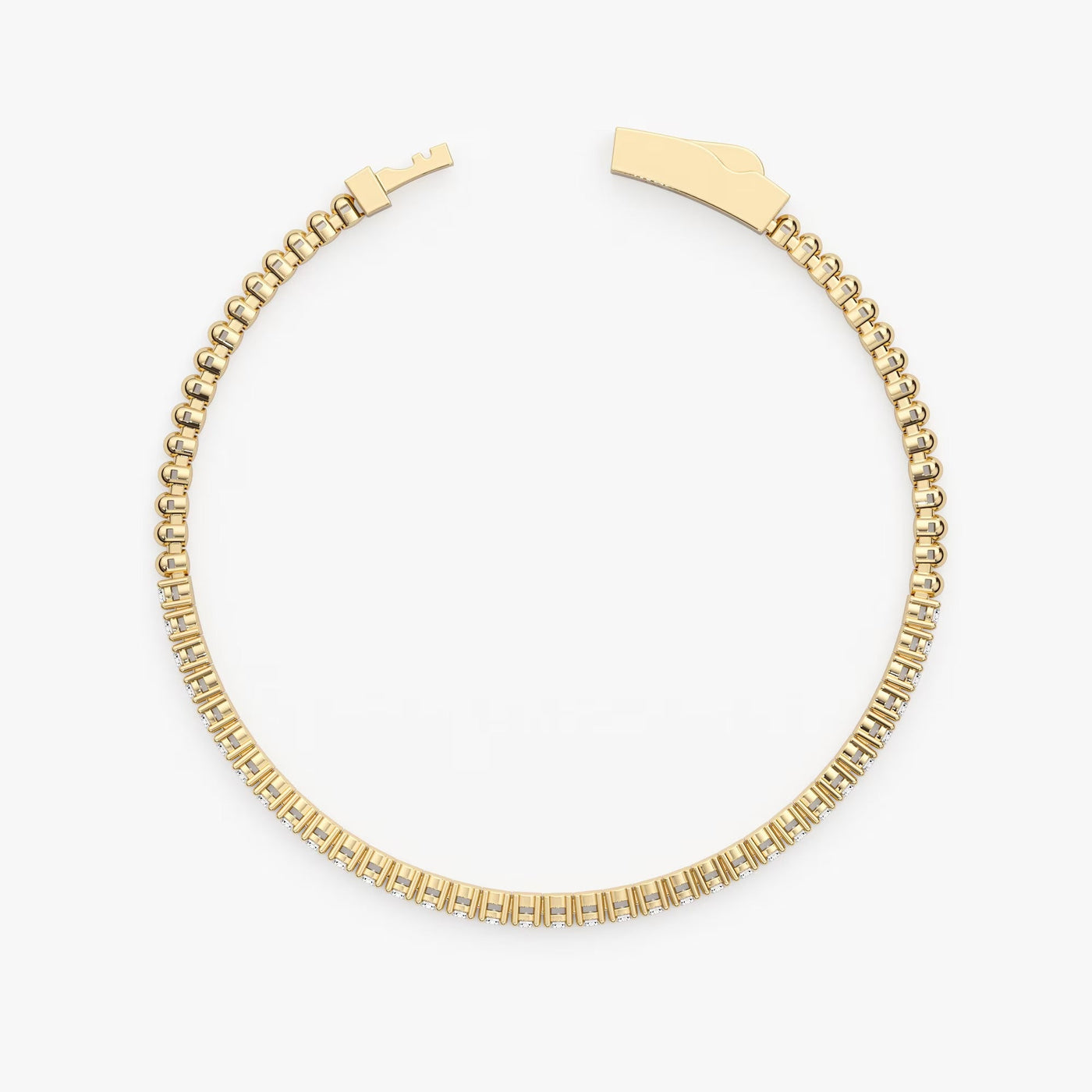 Round Cut Diamond Flexible Bracelet Bangle for Every Day