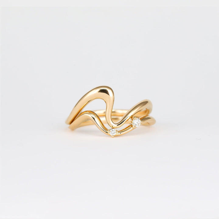 0.07 TCW Round Lab Grown Diamond Unique Wedding Band