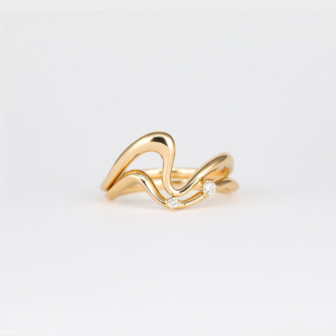 Plain Curved Unique Wedding Band