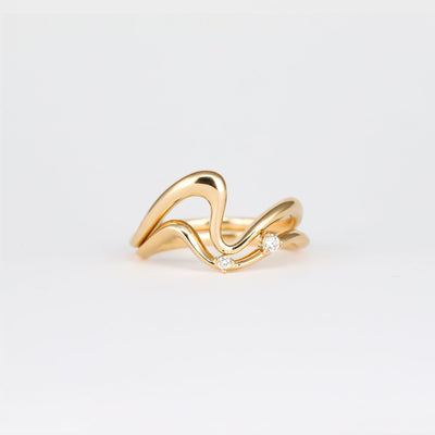 Plain Curved Unique Wedding Band
