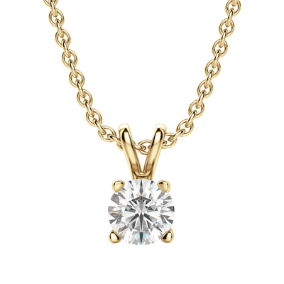 0.25-1.0 CT Round Solitaire F/VS Lab Grown Diamond Necklace