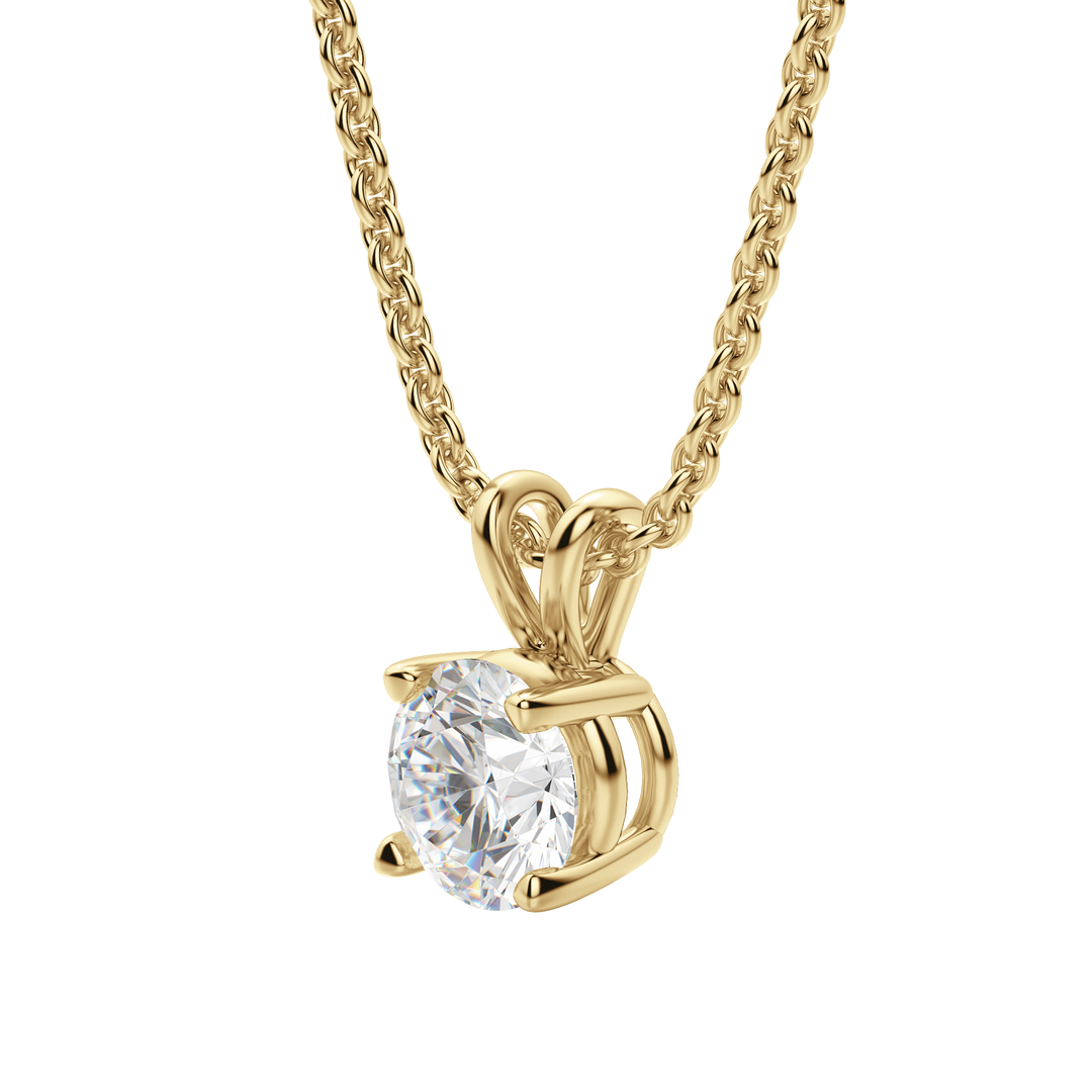 0.25-1.0 CT Round Solitaire F/VS Lab Grown Diamond Necklace