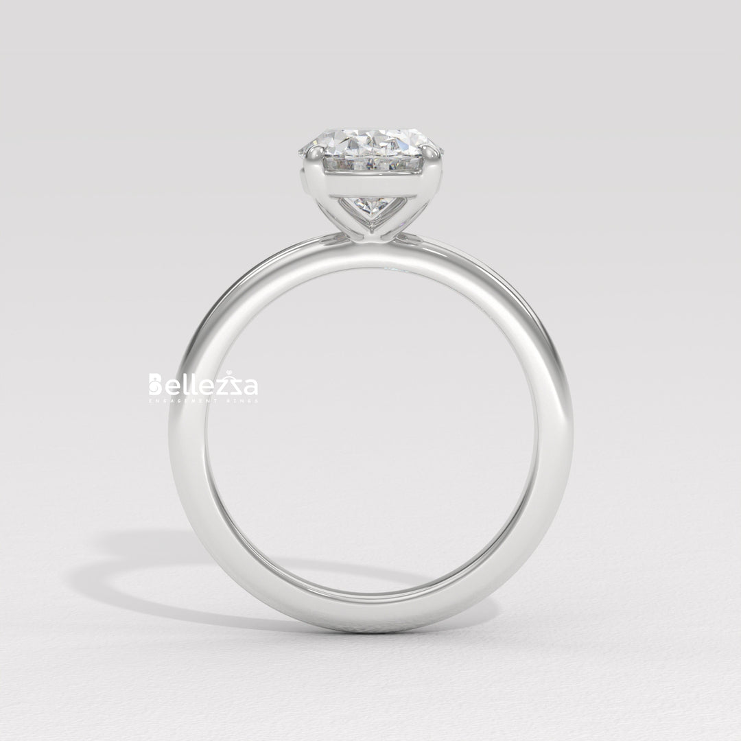 1.50-2.50CT Oval Cut Solitaire Diamond Lab Grown Engagement Ring