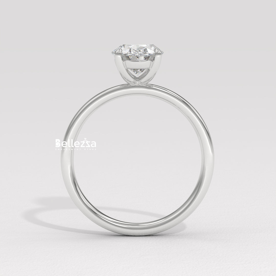 1.50-2.50CT Oval Diamond Solitaire Setting Lab Grown Engagement Ring