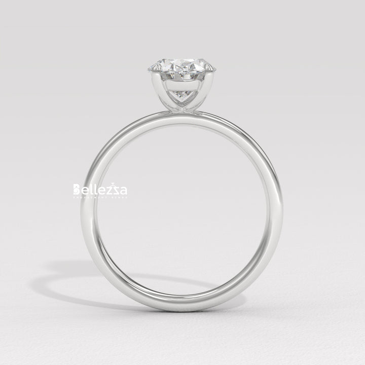 1.50-2.50CT Oval Diamond Solitaire Setting Lab Grown Engagement Ring