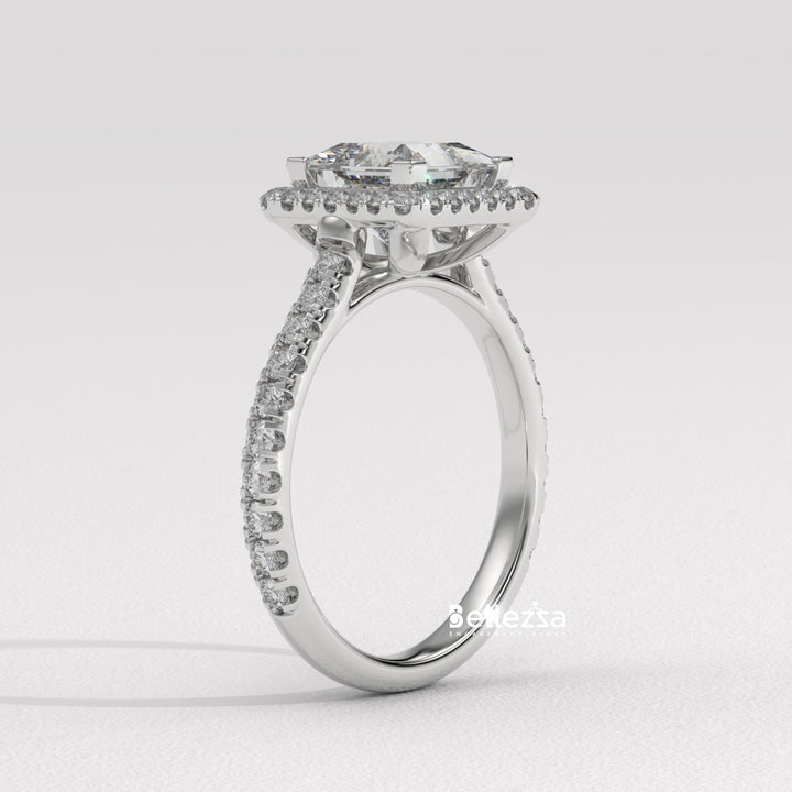 pavé halo engagement ring, pavé setting ring for her, pavé side stone ring, custom pavé setting ring, pavé three stone engagement ring, classic pavé diamond ring, modern pavé setting ring, petite pavé engagement ring, pavé twist band ring