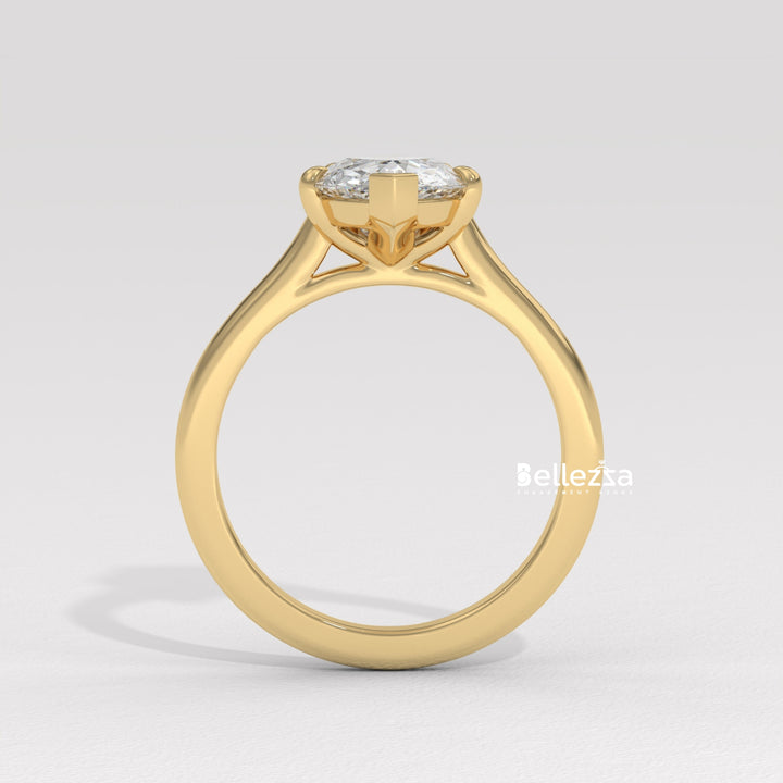 1.50-2.50CT Pear Diamond Solitaire Lab Grown Engagement Ring