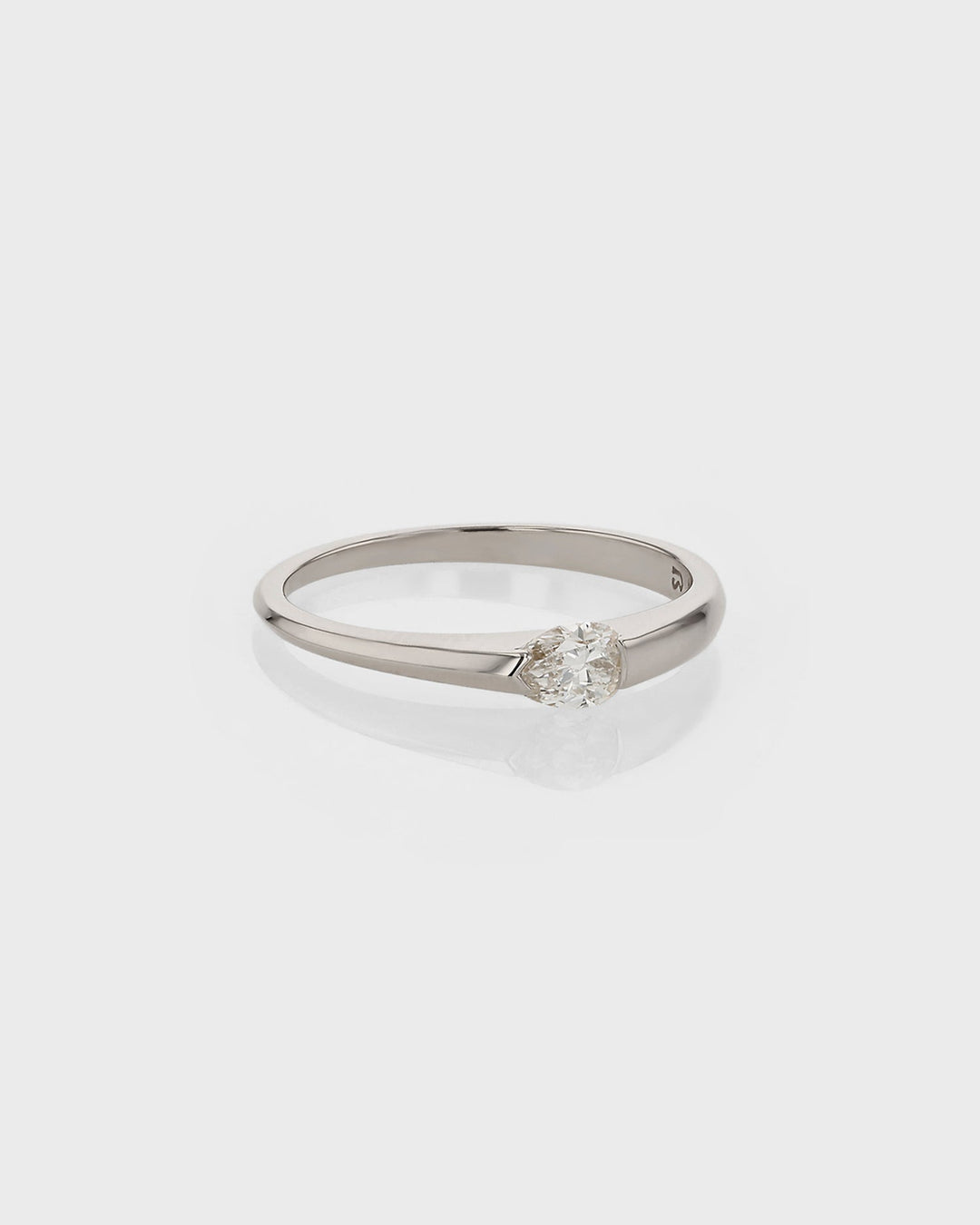 0.30 TCW Pear  Lab Grown Diamond Minimalist Ring