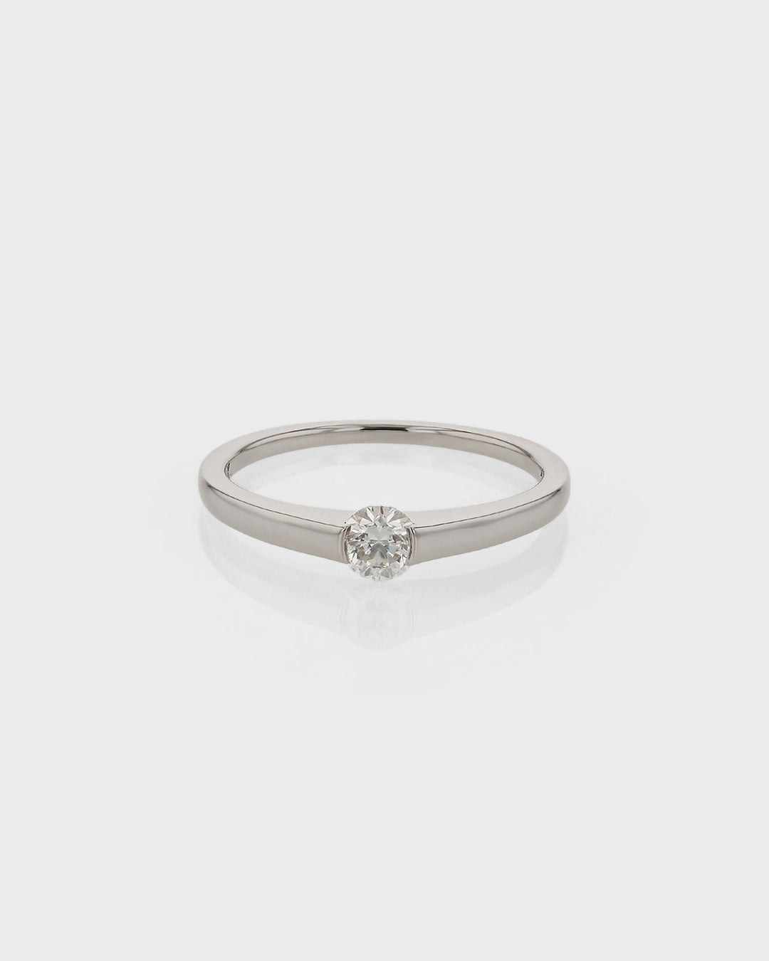 0.30 TCW Round  Lab Grown Diamond Minimalist Ring