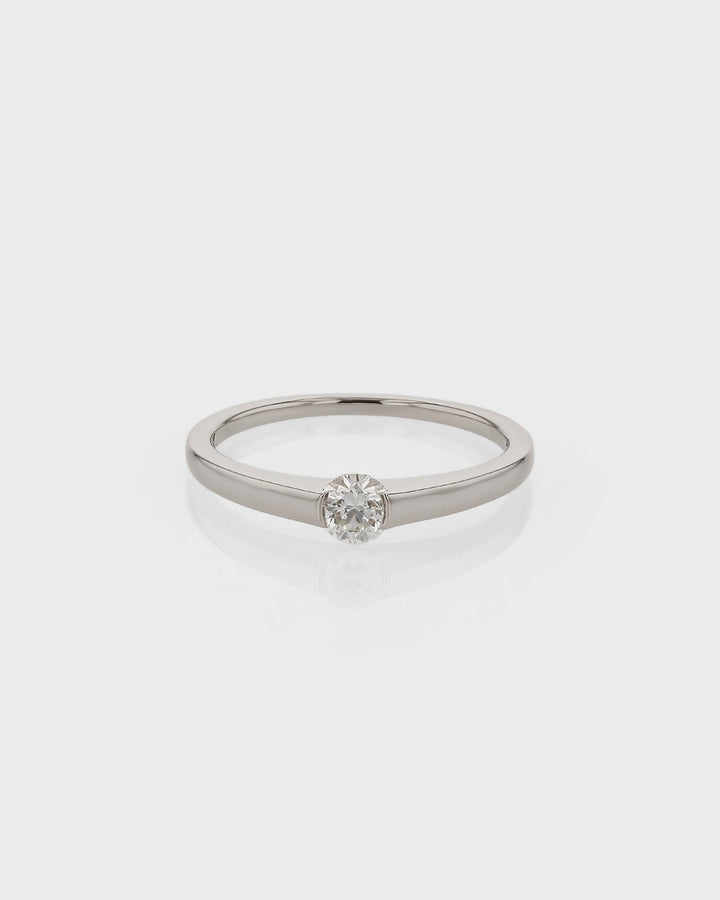 0.30 TCW Round  Lab Grown Diamond Minimalist Ring