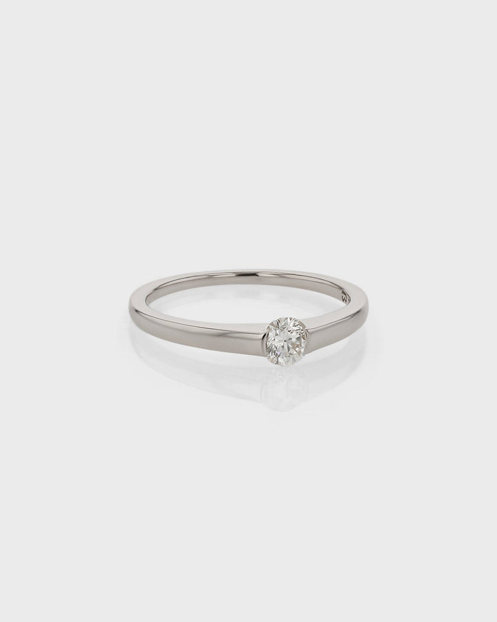 0.30 TCW Round  Lab Grown Diamond Minimalist Ring
