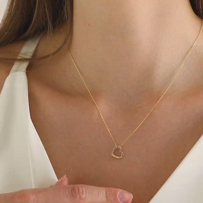 0.5TCW Heart Moissanite Diamond Necklace for Women