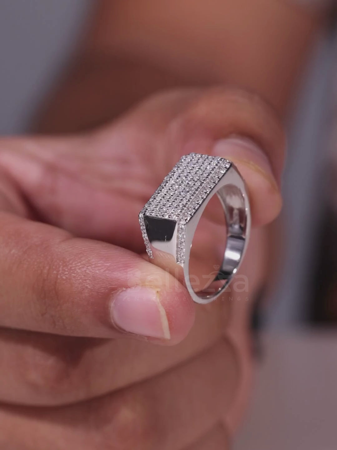 1.20TCW Round Cut Cluster Diamond Unique Classy Men's Wedding Ring