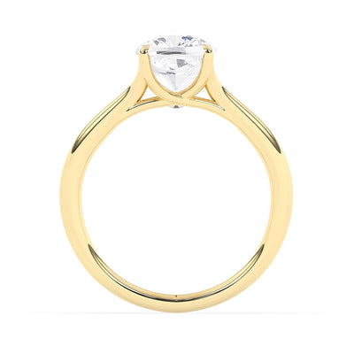 1.0 CT Cushion Cut Solitaire Moissanite Engagement Ring