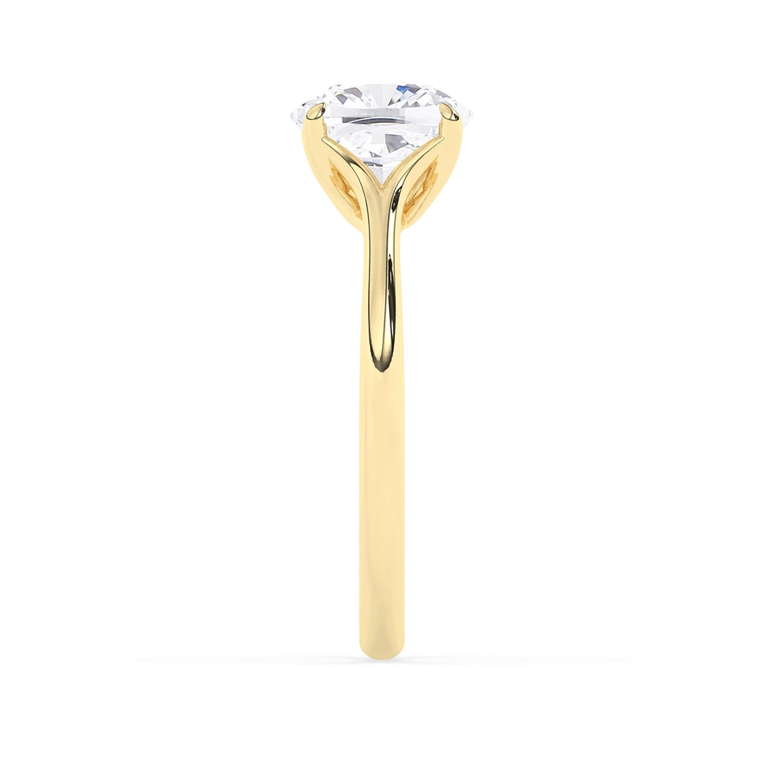 1.0 CT Cushion Cut Solitaire Moissanite Engagement Ring