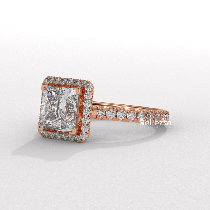 round diamond halo ring, cushion cut halo ring, oval halo engagement ring, princess cut halo ring, emerald cut halo ring, radiant cut halo ring, custom halo setting ring, double halo diamond ring, hidden halo engagement ring, floating halo diamond ring