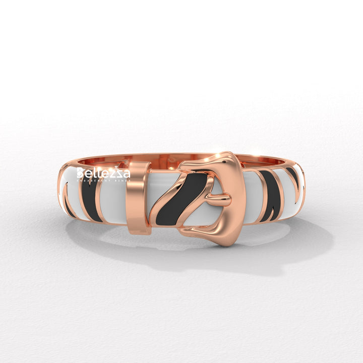 Plain Belt Design Unique Men's Ring For Him