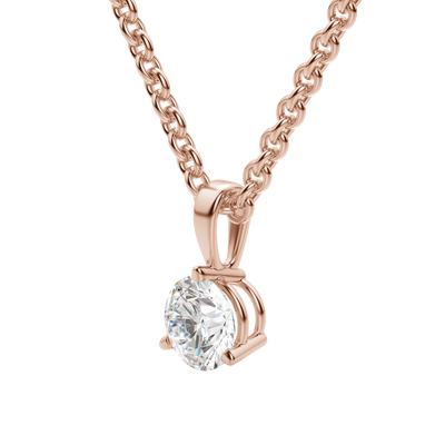 0.25 CT- 1.50 CT Round Solitaire F/VS Lab Grown Diamond Necklace