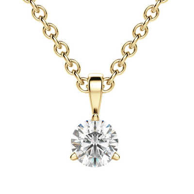 0.25 CT- 1.50 CT Round Solitaire F/VS Lab Grown Diamond Necklace