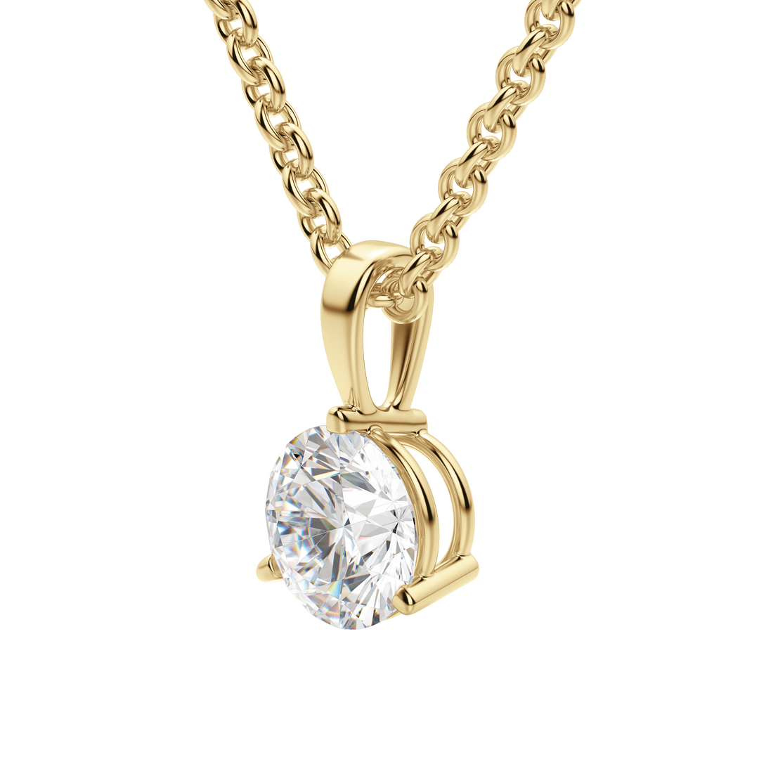 0.25 CT- 1.50 CT Round Solitaire F/VS Lab Grown Diamond Necklace