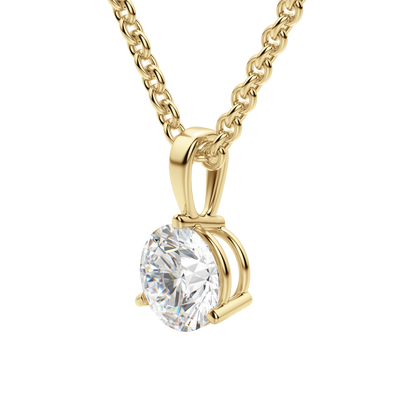 0.25 CT- 1.50 CT Round Solitaire F/VS Lab Grown Diamond Necklace