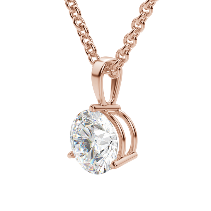 0.25 CT- 1.50 CT Round Solitaire F/VS Lab Grown Diamond Necklace