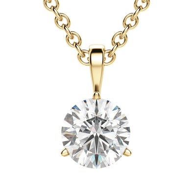 0.25 CT- 1.50 CT Round Solitaire F/VS Lab Grown Diamond Necklace