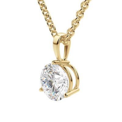 0.25 CT- 1.50 CT Round Solitaire F/VS Lab Grown Diamond Necklace