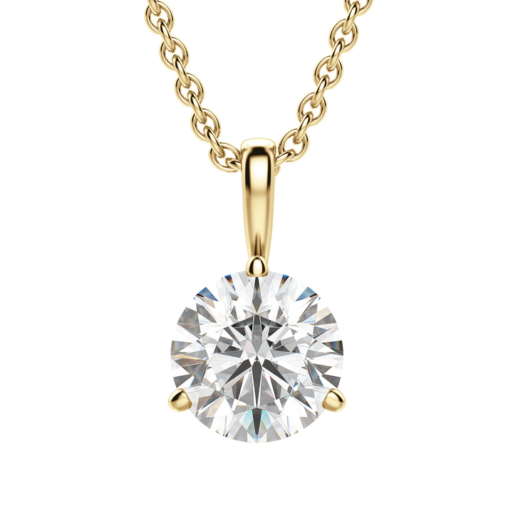 0.25 CT- 1.50 CT Round Solitaire F/VS Lab Grown Diamond Necklace