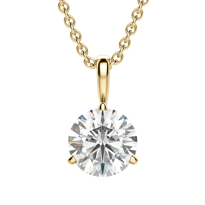 0.25 CT- 1.50 CT Round Solitaire F/VS Lab Grown Diamond Necklace