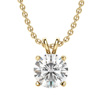 0.25-1.0 CT Round Solitaire F/VS Lab Grown Diamond Necklace
