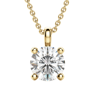 0.25 CT-1.50 CT Round Solitaire F/VS Lab Grown Diamond Necklace