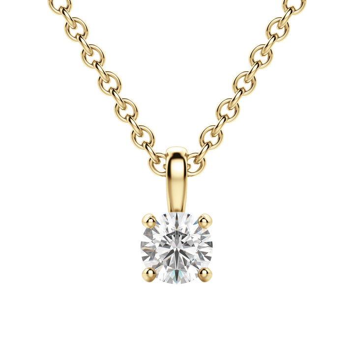 0.25-1.5 CT Round Solitaire F/VS Lab Grown Diamond Necklace
