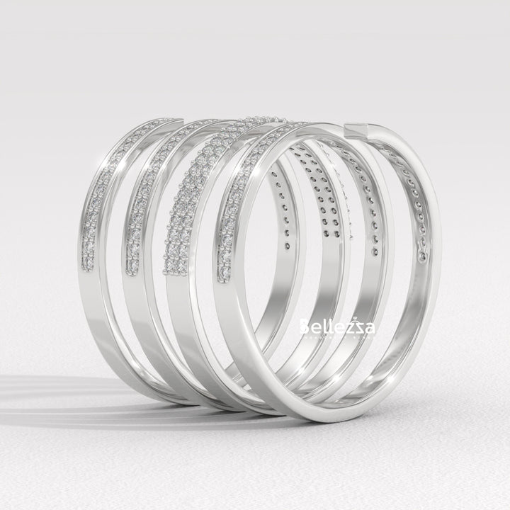 Round Diamond Spiral Style Unique Lab Grown Wedding Ring