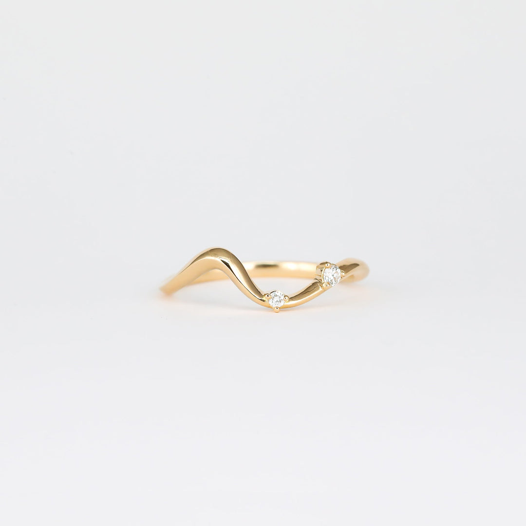 0.07 TCW Round Lab Grown Diamond Unique Wedding Band