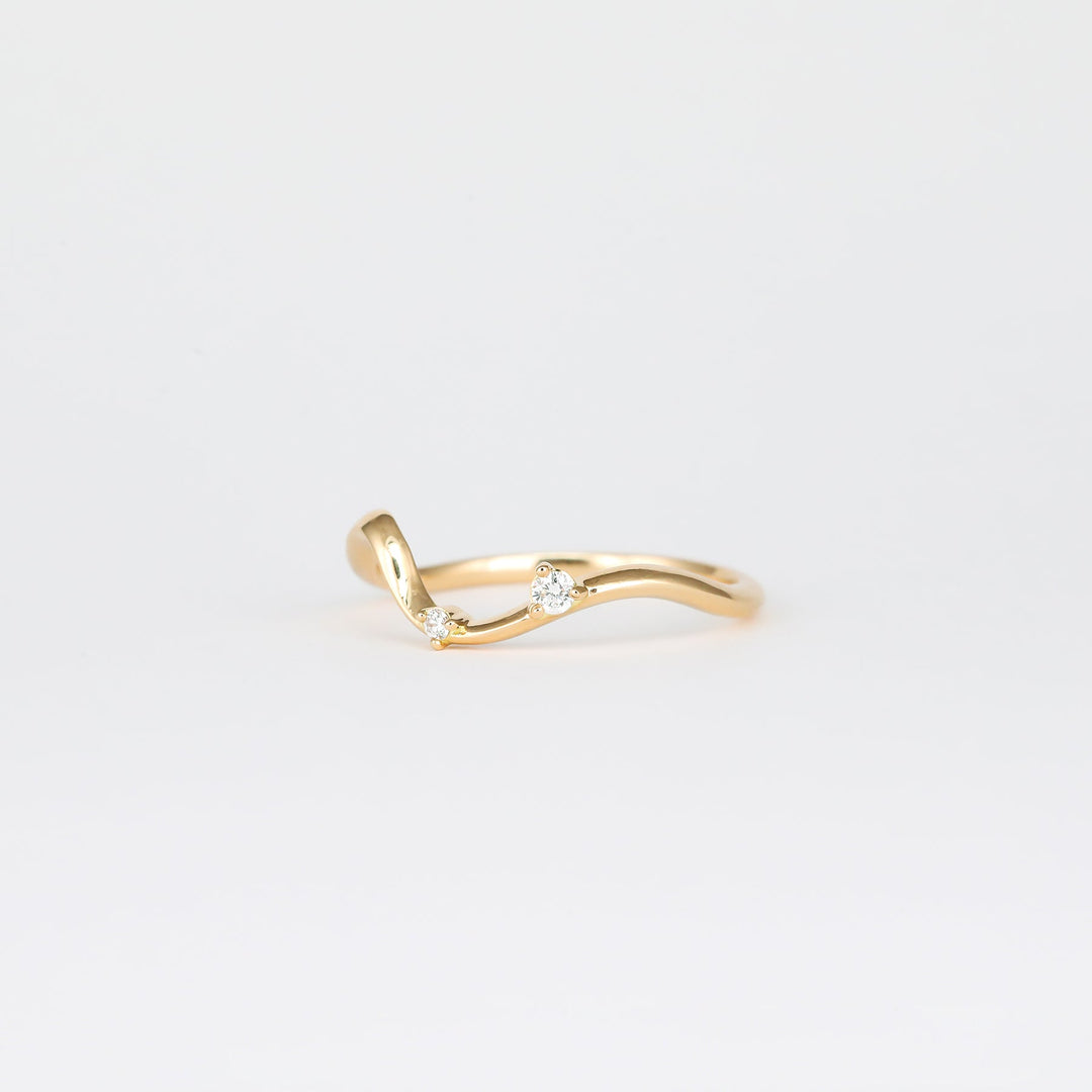 0.07 TCW Round Lab Grown Diamond Unique Wedding Band