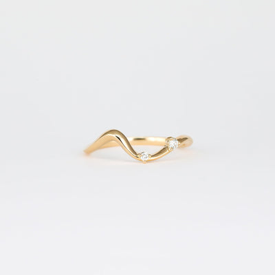 0.07 TCW Round Lab Grown Diamond Unique Wedding Band