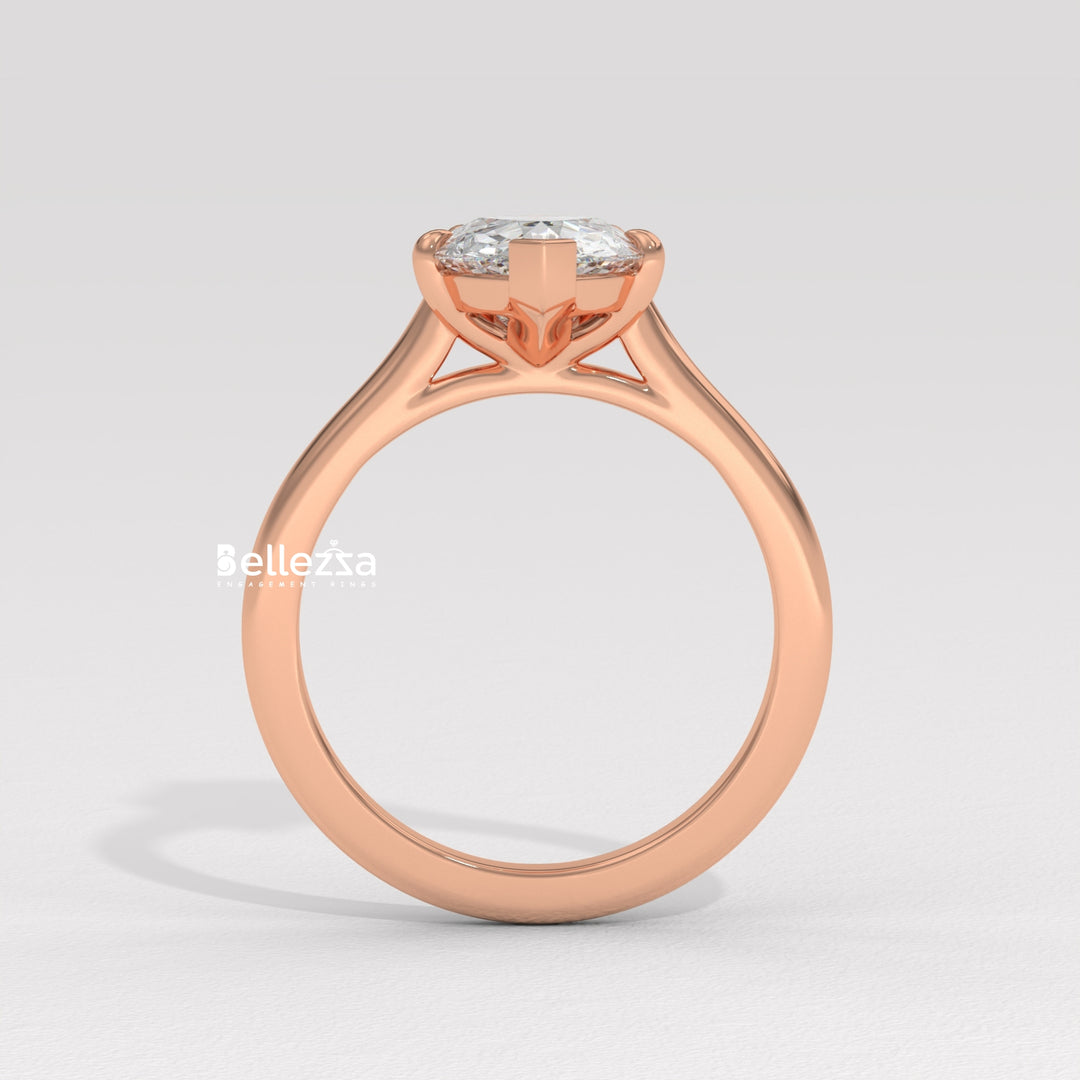 1.50-2.50CT Pear Diamond Solitaire Lab Grown Engagement Ring