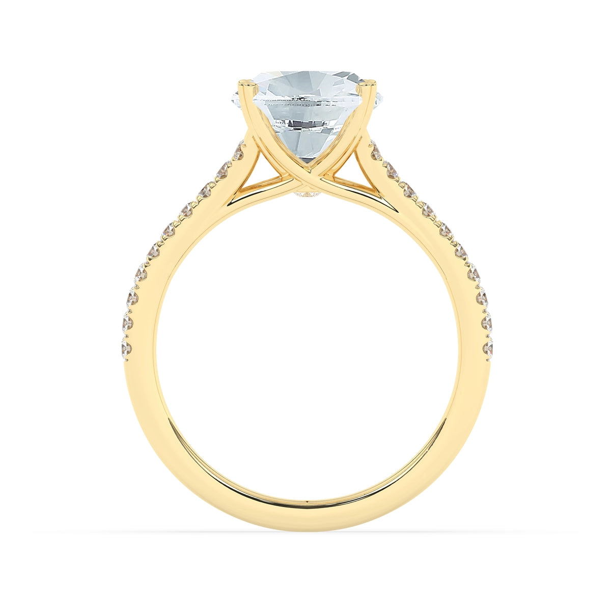 3.0 CT Oval Cut Moissanite Diamond Split-Shank Engagement Ring