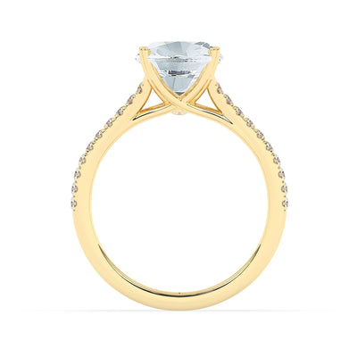 3.0 CT Oval Cut Moissanite Diamond Split-Shank Engagement Ring