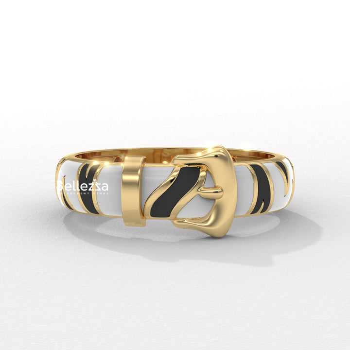 Plain Belt Design Unique Men's Ring For Him