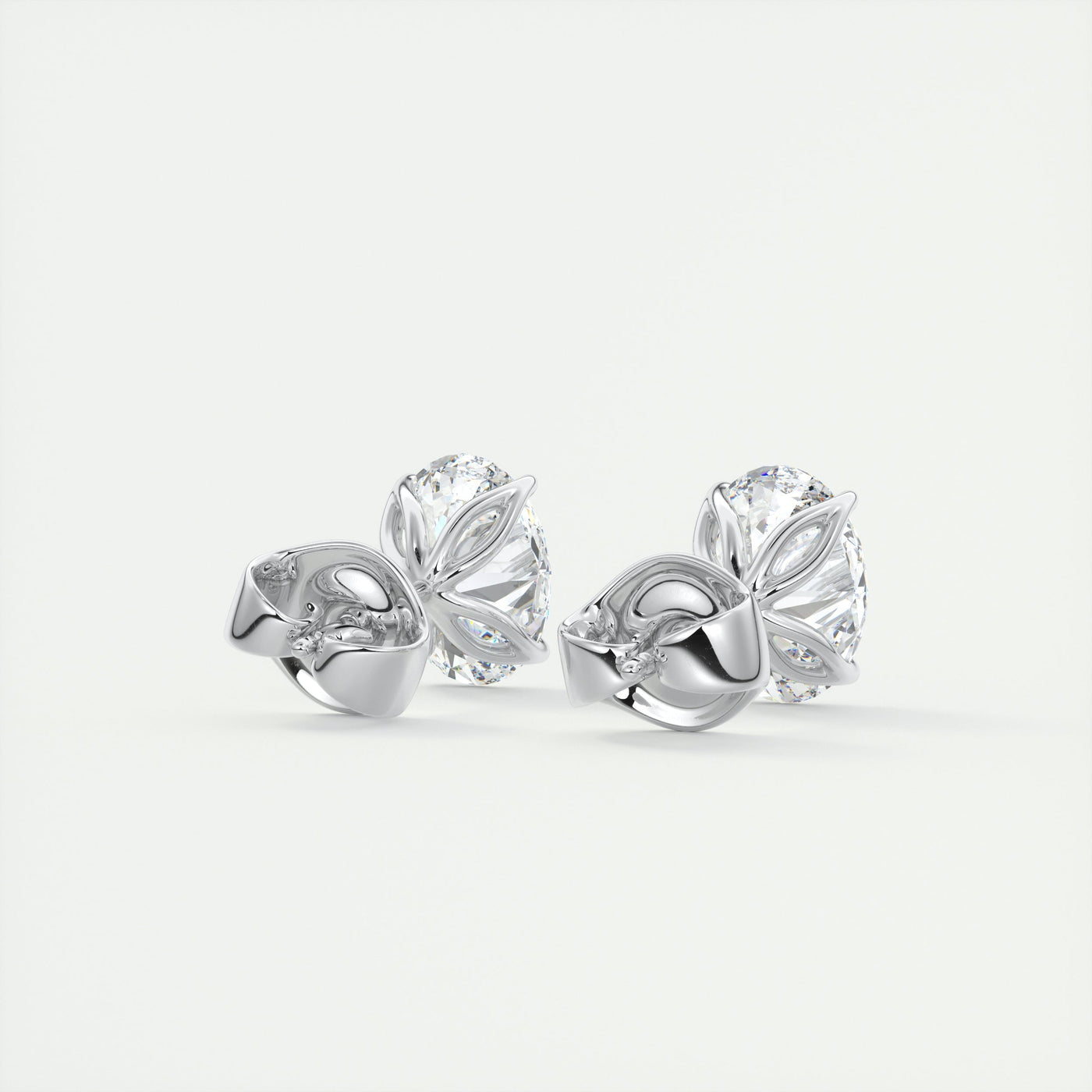 1.0 CT Oval Solitaire G/VS Lab Grown Diamond Earrings